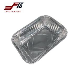 China Takeaway 650ml Food Grade Rectangular Foil Trays For Broiling factory