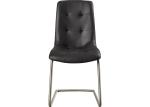 Contemporary 14.2KGS 89cm 61cm Black Leather Look Dining Chairs