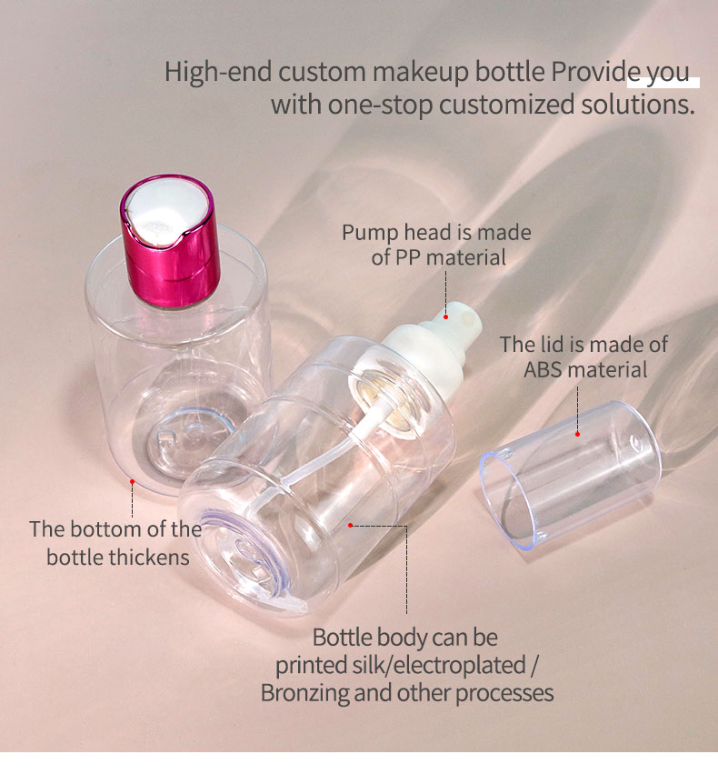 30ml 50ml 100ml PET Spray Bottle Luxury Glass Refillable Perfume Bottle With Wooden Cap