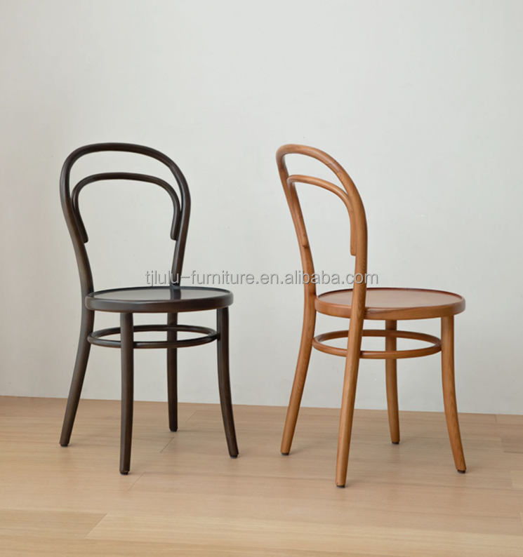 Nordic Rattan Dining Chairs Wooden High Back Banquet Chairs in Mid-Century Modern Style with Solid Wood Bistro Chair