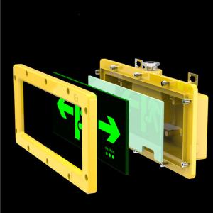 China Twin Head Safety Emergency Exit Sign Lights Led Lamp Emergency Anti Explosive Light factory