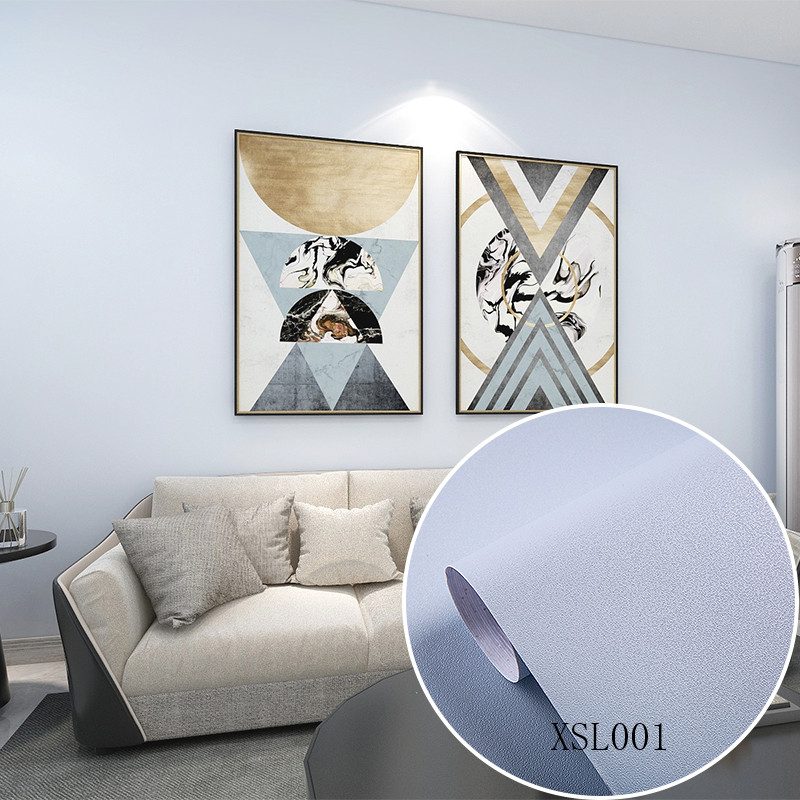 Customized Plain Color Wallpaper Embossed PVC Plain Orange Wallpaper 10m Roll