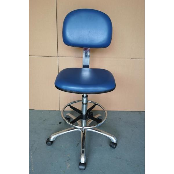 Blue Color ESD Safe Chairs / Static Dissipative Chair With Grounding Chain