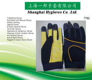 China EN 388 2122 CE High Abrasion Mechanics Wear Gloves Leather Palm factory