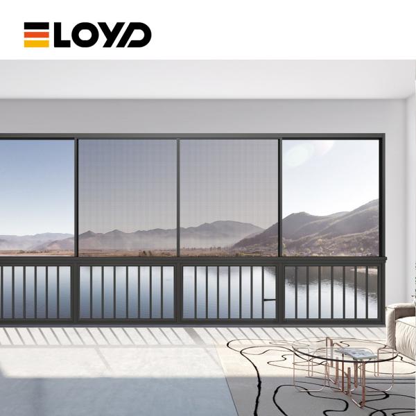 China Insect-Proof Aluminum Sliding Window with Integrated Fly Screen factory