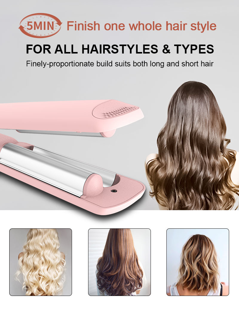 Deep Waver Ceramic Tourmaline Curling Iron 78W 360 Degrees Swivel Power Cord