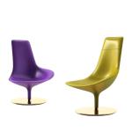 Nordic Modern Personality Leather Lounge Swivel Chair Creative Shaped