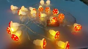 China Mushroom String Lights LED 8 Modes Battery Powered Fairy Lights for Girls Bedroom Nursery Party Patio Fence Plants Decor factory