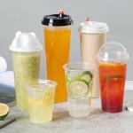 In Stock Disposable Clear Pet Plastic Bubble Tea Cup Lids