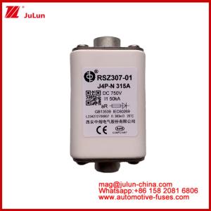 China Square Ceramic RSZ307-01 J4P-N 315A 750VDC FUSE 50KA Chargers Wires Automotive Devices Equipment Bolt Connection Type Fuse factory