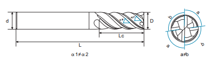 10*25*10*75*4T 4flutes Milling Cutter For Alloy Steel, Hardened Steel,Gray Cast iron, Ductile Cast Iron