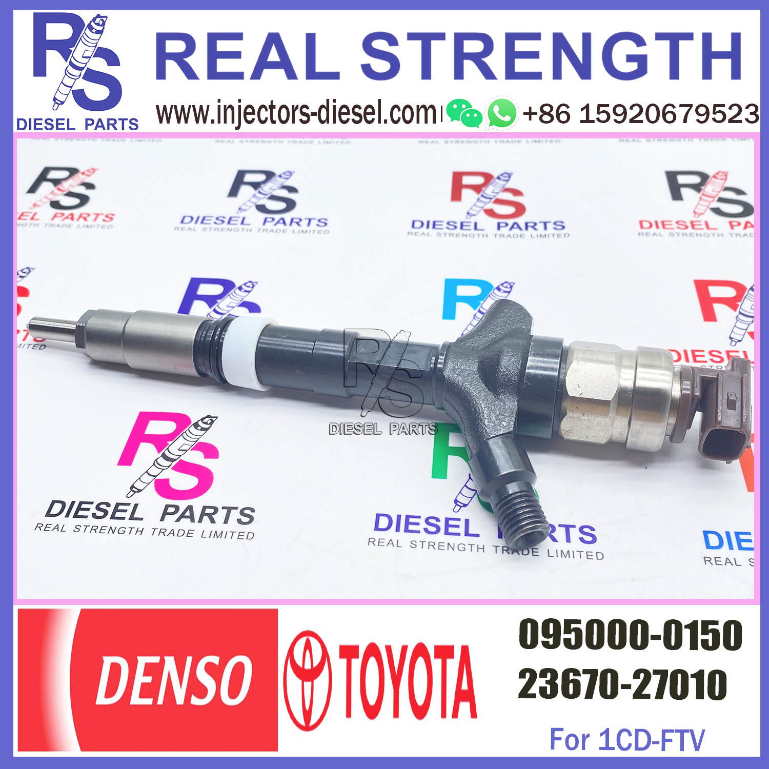 Diesel nozzle assembly pump common rail injector 095000-0150 23670-27030 095000-0570 for 1CD-FTV diesel engine system
