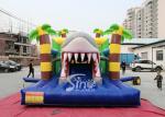 Outdoor Commercial Jungle Shark Inflatable Obstacle Course For Kids And Adults