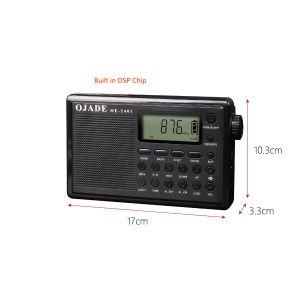China Portable AM FM Radio Receiver Multi-functional rechargeable with Bluetooth and Telescopic Antenna on sale