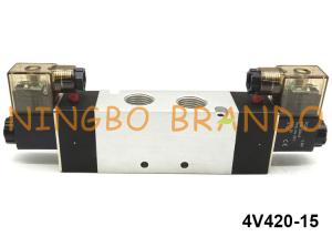 China 5 Way 2 Position Pneumatic Solenoid Valve Airtac Type 4V420-15 12V 24V factory