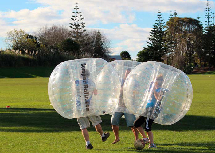 PVC Bumper Bubble Ball For Soccer , 1.2m 1.5m 1.7m Human Inflatable Bumper Ball For Adult