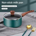 Two Color Choices Cookware Glass Cover Aluminum Non Stick Sauce Pan With Handle