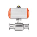 Quick Installation WZ SS304 Sanitary Class 25 38 Clamp 3 Way Ball Valve with