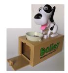 Kingda Battery Operated Money Piggy Bank , 2 AA Battery 380g Dog Coin Bank Toy