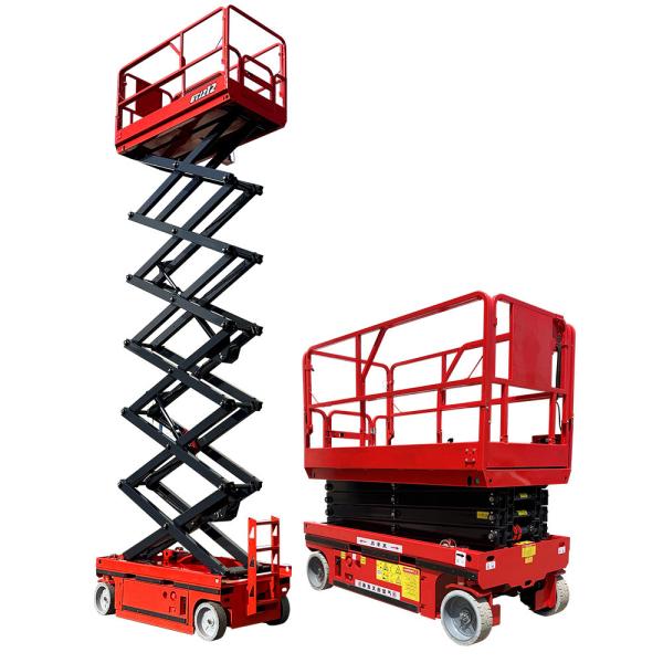 12m 320kg Self-Propelled Scissor Lift for Green House Construction Aerial Work