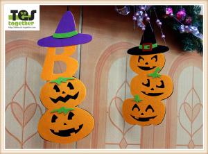 China New Halloween pendant non - woven pendant creative festive fence blanket decorated with pumpkin ornaments factory