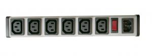 China UL C-UL list IEC 6Way PDU Power Distribution Unit , Outlets Power Strip with Switch built in 15A Overload Protector factory