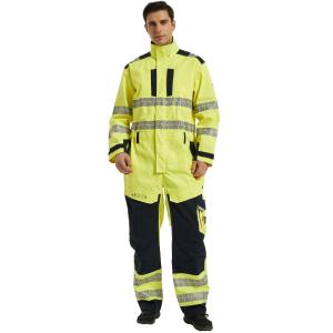 China CVC Hivis Yellow Fire Retardant Overall For Electric Industry factory