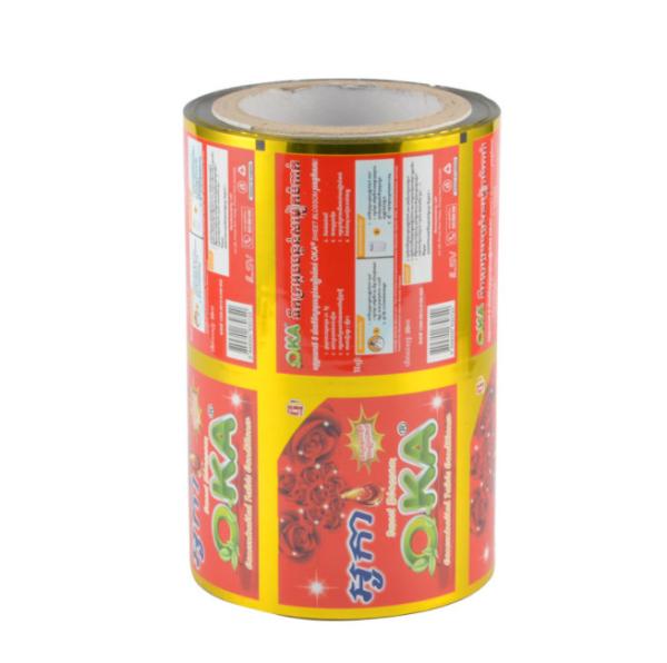 Food Grade Laminated Printed Packaging Rolls 100-300 Mirons With Aluminum Foil