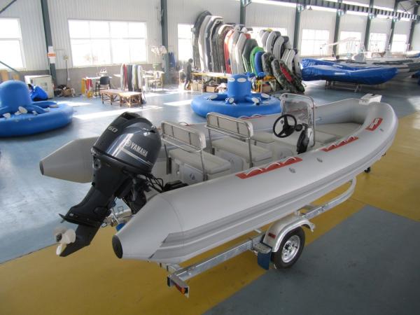 Fiberglass Hull Inflatable Rib Boat 18 Ft Sea Eagle Inflatable Boats With Bimini