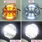 7" Hi Lo Beam 75w Led Jeep Headlights With Aluminum Die Cast Housing