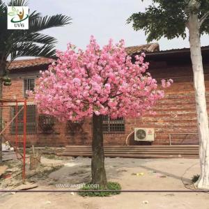 China UVG beach wedding ideas fake flowers silk cherry blossom tree for stage backdrop decoration CHR142 factory