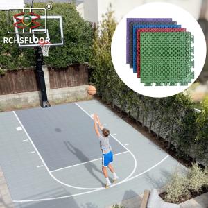 China Slip Resistant Interlocking Backyard Court Tiles Indoor Outdoor Sports Tiles factory