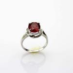 Fashion Jewelry 925 Silver 8mmx10mm Oval Citrine Cubic Zircon Ring (R131)