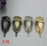 Promotional bag metal fittings handbag locks modern light gold push lock for