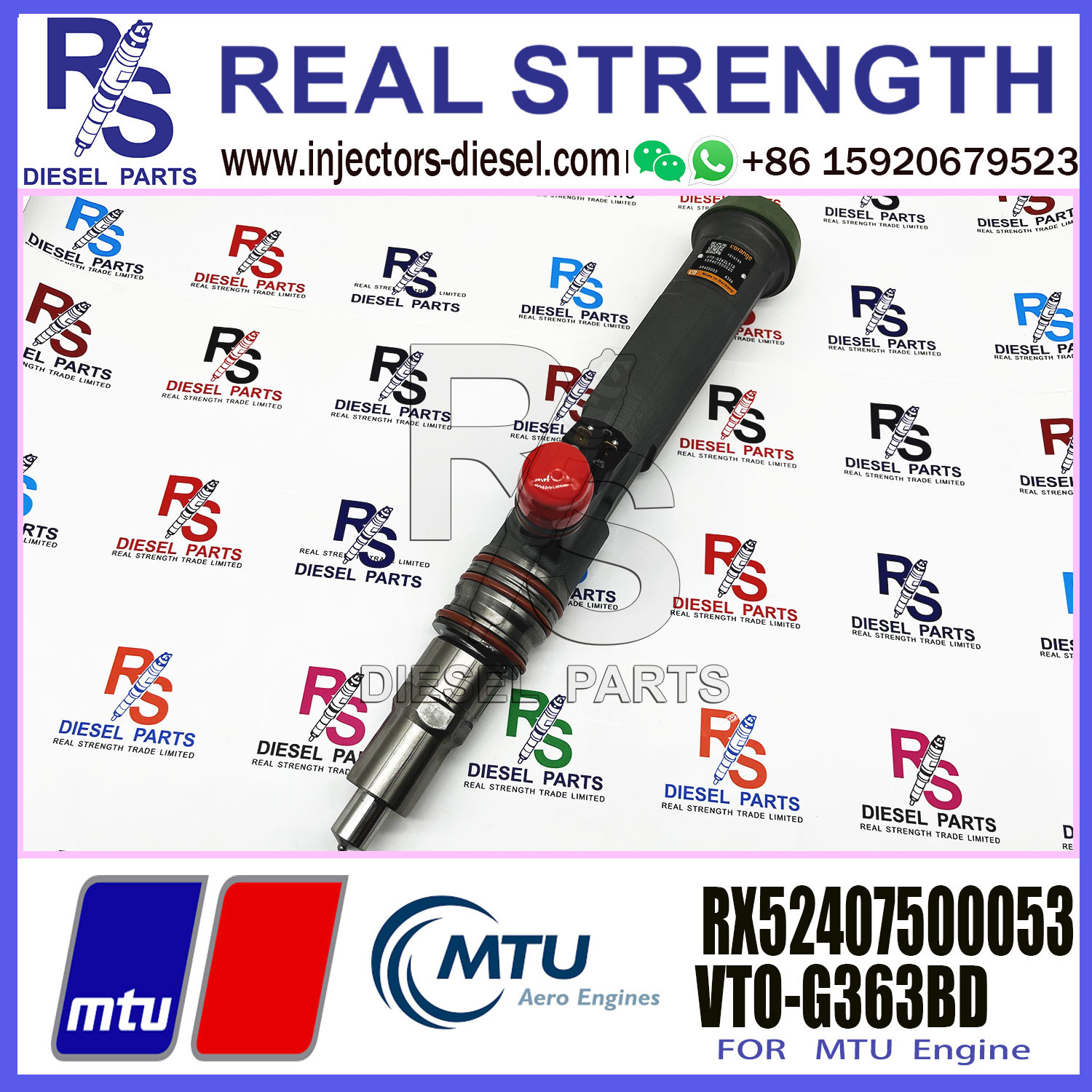 Diesel Fuel Injector VTO-G463BD RX52407500053 For MTU