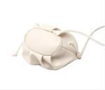Polyester Lining PU Shoulder Bag Zipper Closure Leather Dumpling Bag