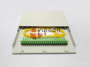 China 19&quot; ODF SC 24Port Sliding Drawer Fiber Optic Patch Panel Distribution Box 1U Cold Rolled Steel factory