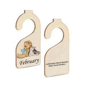 China Custom Blank Sublimation Wooden Baby Closet Dividers For Sublimation Heat Transfer Printing factory