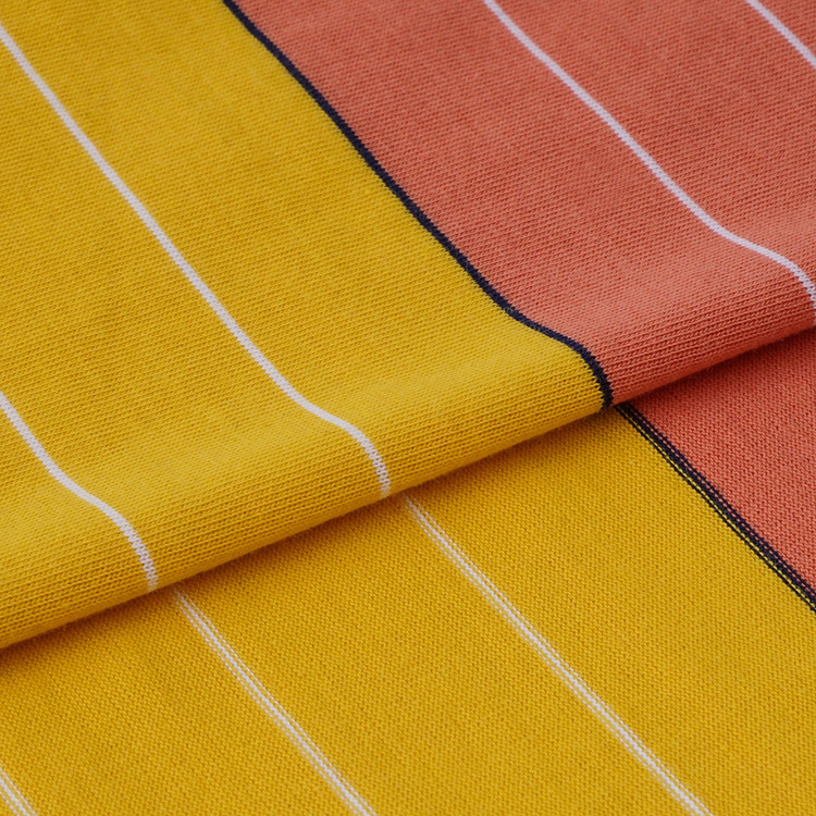 Light And Comfortable Strong Durable Striped Knit Fabric For Casual Wear
