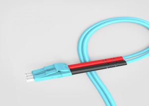 China LC / UPC OM3 2F Optical Fiber Patch Cord , MM Simplex Fiber Optic Cable factory