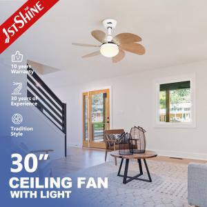 China 110-240V Ceiling Fan with DC Motor and Remote Control in Modern MDF Wood Blades 3000K factory