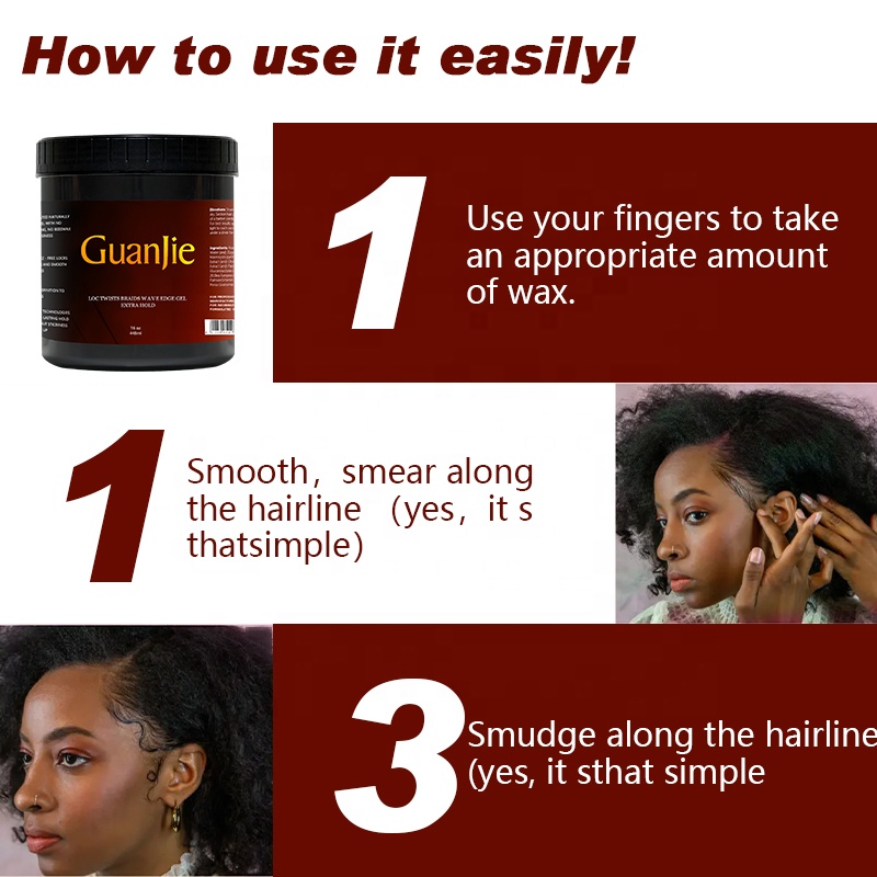 Strong Hold Private Label 16oz Braid Gel for Dry Hair Lock n Twisting Braiding Gel