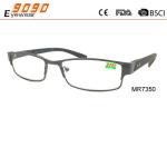 Unisex fashion design reading glasses with stainless steel, Power rang : 1.00 to