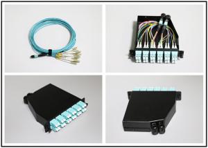 China 24 Core OM4 Fiber Optic Patch Cord For MPO Cassettes factory