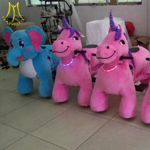 China Hansel commercial electric stuffed animals adults can ride riding for kids horse toy unicorn ride with non coin factory