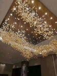 Hotel Crystal Chandelier Bar Living Room Large Engineering Light Green