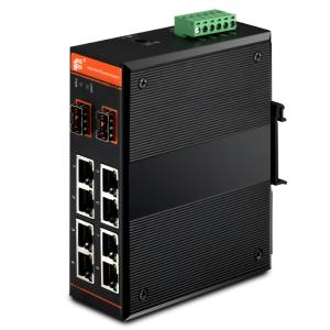 China Gigabit Ethernet Managed PoE Switch , 8x10/100Base-TX + 2x1000Base-FX SFP / 8xPoE factory