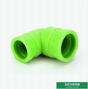China Green Plastic Water Pipe Size 20-160mm For Industrial Liquids Transportation Equal Elbow factory