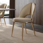 White pu leather ss furniture dining room modern dinner chairs