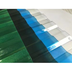 Translucent Light-Diffusing Polycarbonate Wave Tiles for Natural Lighting and